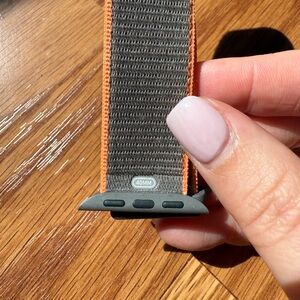 APPLE Gray and Orange Wearable sport band